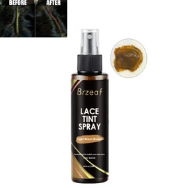 Grospe Lace Tint Spray for Closures, Light Warm Brown - Perfect for DIY beauty and hairstylists, Easy to Use, Best for fair skin tones with yellow undertones, 100ml