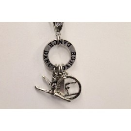 Dance Themed Pendant Necklace; I Love Dance; Dance Mom