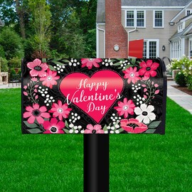 Briarwood Lane Happy Valentine's Floral Magnetic Mailbox Cover Love Heart