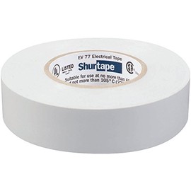 Shurtape EV 77 Professional Grade, All-Weather Color Vinyl Electrical Tape, UL Listed/CSA Approved, 7.0 Mil, Gray, 3/4 Inch x 66 Feet, 1 Roll (104817)