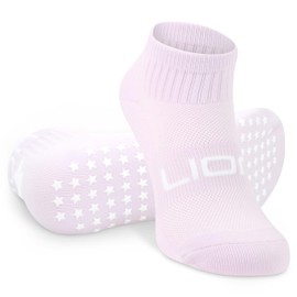 Women's Ankle Non-Slip Grip Socks for Gym, Yoga, and Sports - Anti-Slip Workout Socks, Breathable Design, Available in Adult Sizes - Soft Purple