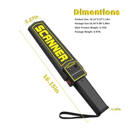 HEYOURTOR Handheld Metal Detector Wand,Security Wand,Multi-Purpose Security Scanner Wand for Metal and Weapon Detection…