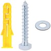 18 PCS Heavy Hex Self Tapping Screws and Nylon Expansion