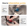 Inflatable Travel Foot Rest Pillow, Kids Airplane Bed, Adjustable Height