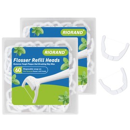 RioRand Ultraclean Access Flosser Refill Heads, Kit of Refills, Deep Clean Teeth, Protect Teeth and Gums PFAS Free, 60PCS (Pack of 2)