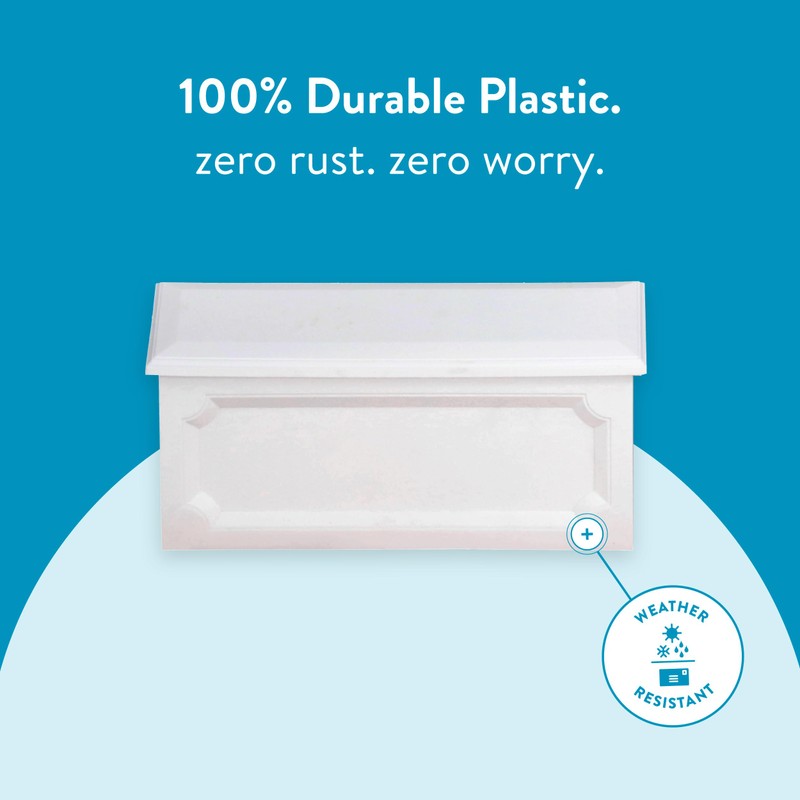 Architectural Mailboxes Windsor™ Wall-Mounted Mailbox for Outside, Rust-Proof Plastic Small