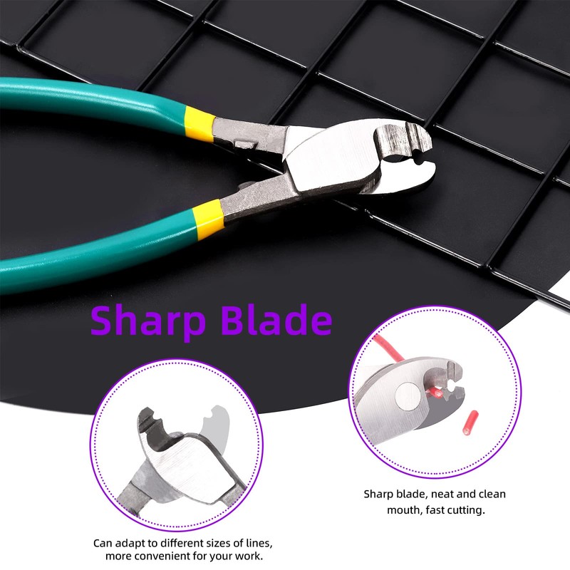 Swpeet 1PCS Heavy Duty Stainless Steel 10 Inch Cable Cutters,