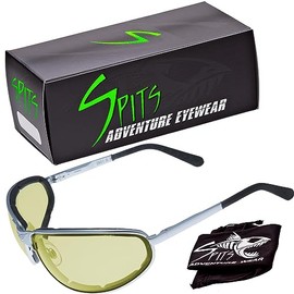 Spits Eyewear Sturgis 2 Foam Padded Metal Framed Safety Glasses (Yellow Lens)