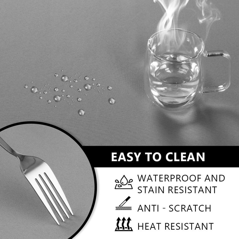 AUAUY Table Cloth Wipe Clean Rectangular 140x100 cm, Wipeable Waterproof