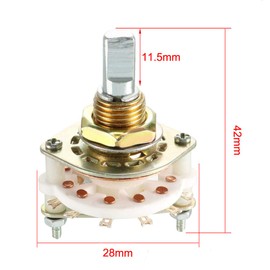 sourcing map 1P6T 1 Pole 6 Position Selectable 1Deck Band Selector Rotary Switch with Plastic Knob