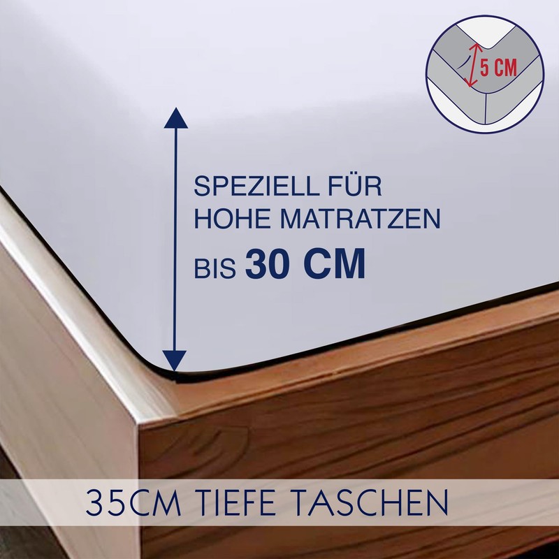 Fitted Sheet 90 x 200 cm - 35 cm Deep