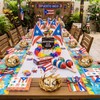 52 Pcs Puerto Rico Party Decorations for Patriotic Festival Table