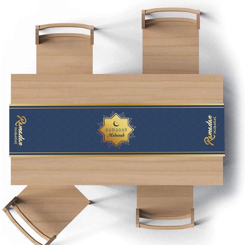 Ramadan Mubarak Table Runner Table Decorations - Ramadan Mosque Lantern