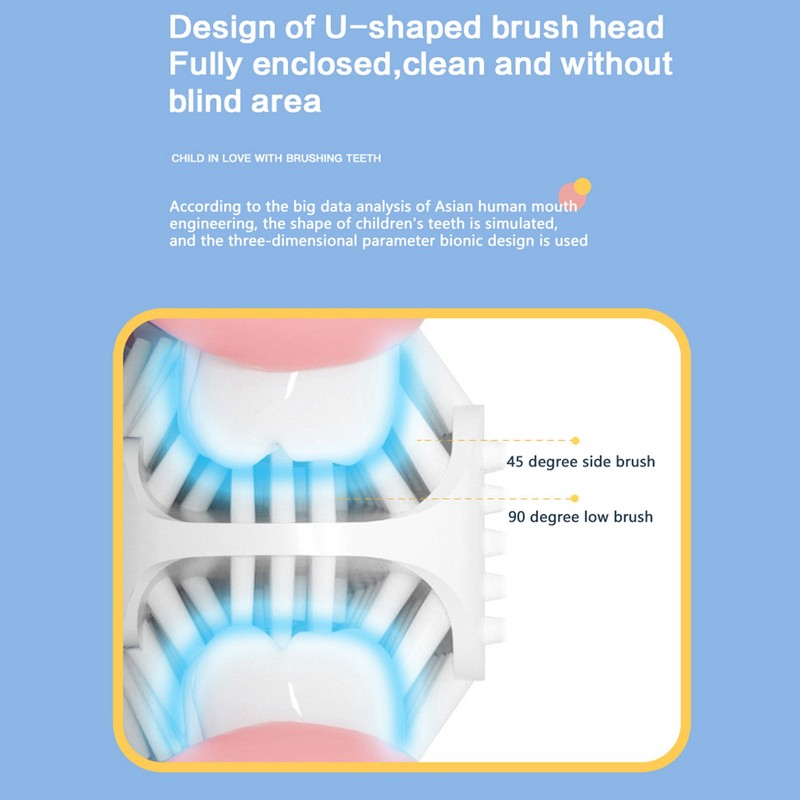 Kids Tooth Brush 360° Oral Cleaning 5 Brushing Modes Automatic