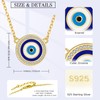 WENDAO Evil Eye Necklace for Women - 925 Sterling Silver