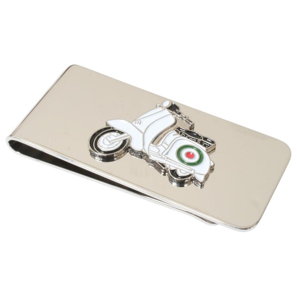 Gamekeepers Cottage gifts Mods Scooter Money Clip in Pouch Metal