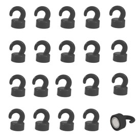 JINGZHAN 50 Pack Black Magnetic Hooks 8Lbs WhiteBoard Magnetic Push Pin