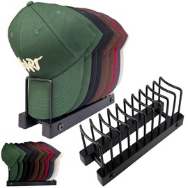 FENGCHUNS Hat Stand For Baseball caps, Heavy Duty No install Hat Organizer For 10 Baseball Caps, Table Hat Storage For Caps Display & Organizer For Room Desk Closet Dresser Shelf (2)