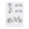 4 x 'Tandem Bicycle' Temporary Tattoos - Water Resistant, Skin-Safe,