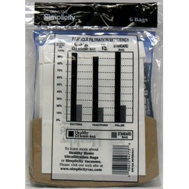 Simplicity Vacuum Bags SS-6 Type S, Sport 6 bags