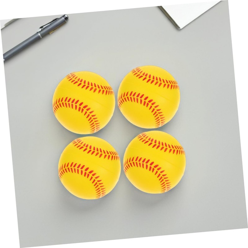 Kisangel 4pcs Soft Foam Baseballs Safe PU Sponge Training Balls