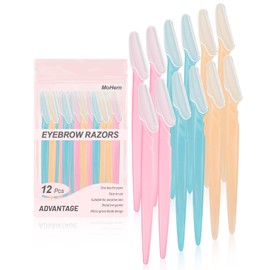 Eyebrow Razor for Women, 12 Pcs Dermaplaning Tool for Face Professional, Face Razor for Women Facial Hair Remover