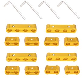 12-Piece Spark Plug Wire Separator and Holder Set for 8mm 9mm 10mm Spark Plug Wire Holder Clips - Keep your wires organized and protected! (gold)