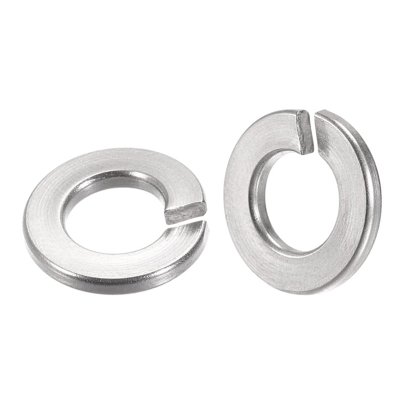 sourcing map Split Lock Washer, 1/4-Inch 304 Stainless Steel Spring