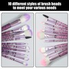 20 Pieces Makeup Brushes, 1 Piece Foldable Makeup Brush Cleaning