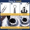 PATIKIL 68mm ID Internal Retaining Rings, 2 Pcs E-Clip Snap