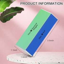 Soft 'N Style 4 Way Shiny Block / 4 Step Buffing Block Shine Nail Buffer (3pcs)