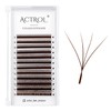 ACTROL W 4D Eyelashes Extension Lashes Brown C Curl 0.07mm