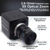 Svpro USB Camera with Zoom 2.8-12 mm Varifocal Lens, 5MP