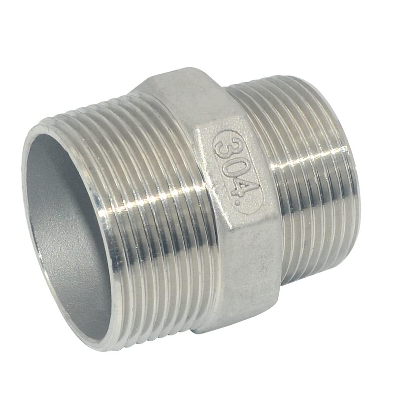 DAN SPEED 1-1/2" x 1-1/4" Male Threaded Reducing Nipple Fitting/Adapter,Stainless