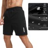 JustSun Men's Sports Shorts, Quick-Drying, Lightweight, Breathable with Zip, black