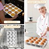 Herogo Muffinform, 12 Muffins Edelstahl Muffinblech, Metall Muffin Backform für