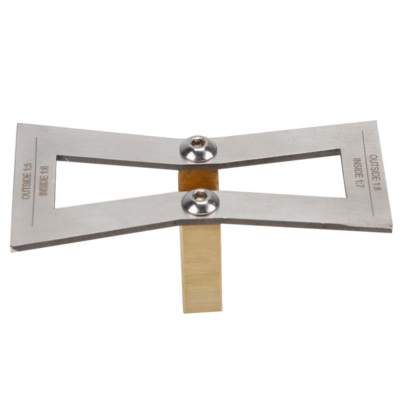 Stainless Steel Dovetail Gauge Woodworking Tool Dovetail Wood Marking Ruler(Without