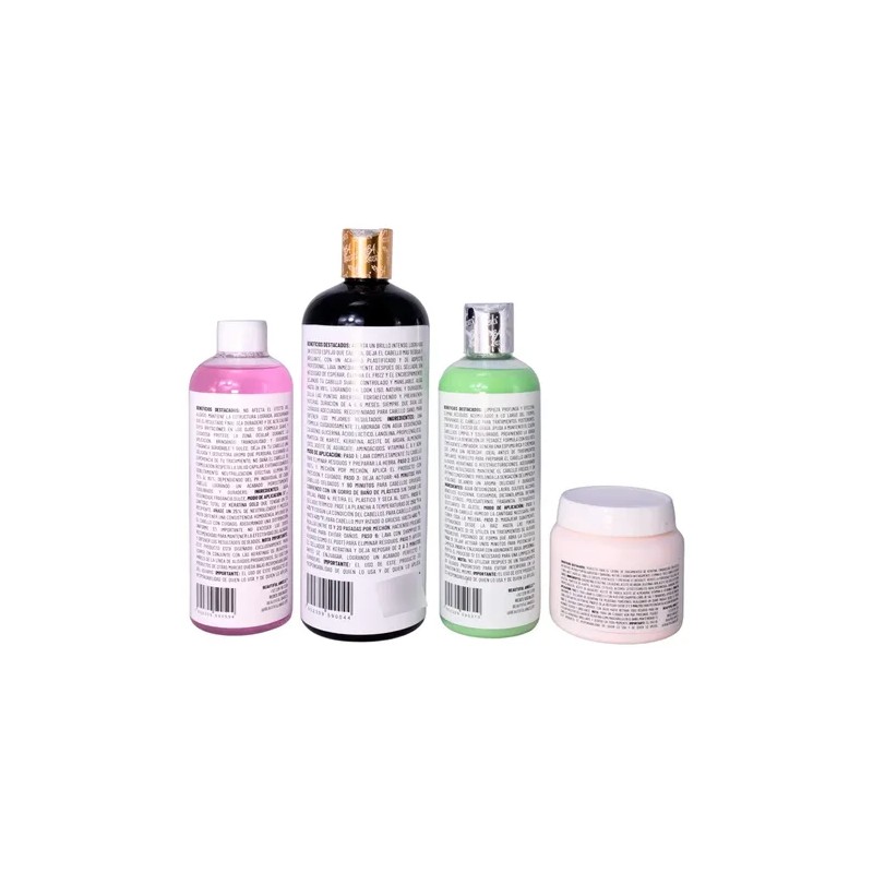 Kit Efecto Espejo Gold ,sellador,neutralizador,shampoo Lp