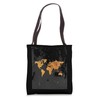 World Map Grunge Tote Bag