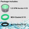 BOETOADG Faucet Aerator, 1.5 GPM Flow Restrictor Plug-In Faucet Aerator