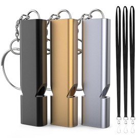 Emergency Whistles, 3-Pack Safety Survival Whistles with Lanyard Keychain, Emergency Survival Whistle Loud, Hiking Whistle Safety Whistle for Outdoor Hiking Camping Hunting Rescue Whistle Lifeguard