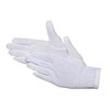 Jah 3203-MD Cotton Gloves 12 Pairs Mini Nubs Light White