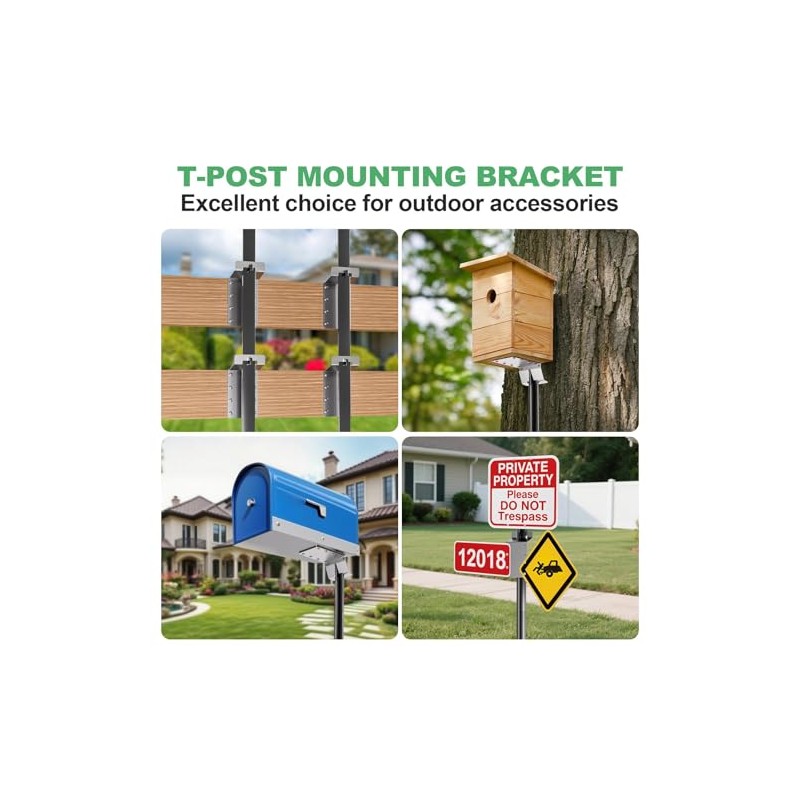 T-Post Mounting Bracket, Stainless Steel T Post Target Hanger Mount