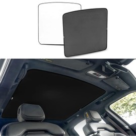 Glass Sunroof Sunshades 2-in1 Single Layer Design Glass Roof Sunshade Mesh Covers w/Coated UV-Reflective Layer for Rivian R1T 2022+