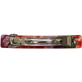 Japanese Kyoto Chirimen Barette Hair Clip/Clasp (Purple/Pink)
