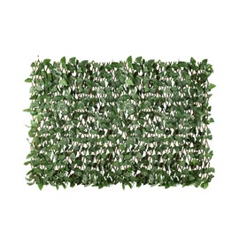 Windscreen4less Artificial Expandable Laurel Leaf Faux Leaves Privacy Fence Screen for Outdoor Indoor Backyard Patio Balcony (Single Sided Leaves, 4 Packs)