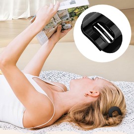 Flat Claw Clip, 2pcs Flat Hair Clips for Women, Strong Hold Lay Down Claw Clamps, Hair Claw Clip Suitable for Thick and Fine Hair