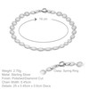 Tuscany Silver Women's Bracelet Sterling Silver Patterned Oval Disc 19