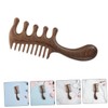 Healvian Scalp Massager Wooden Comb 5-toothed Round Detangle Hair Meridian