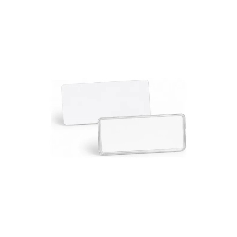 100 Bases Para Gafete Re-utilizable Con Mica Protectora